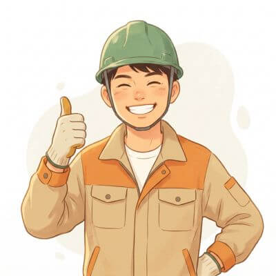 笑顔の若い職人
