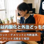 自宅オフィスでノートPCを使い動画編集をする人物